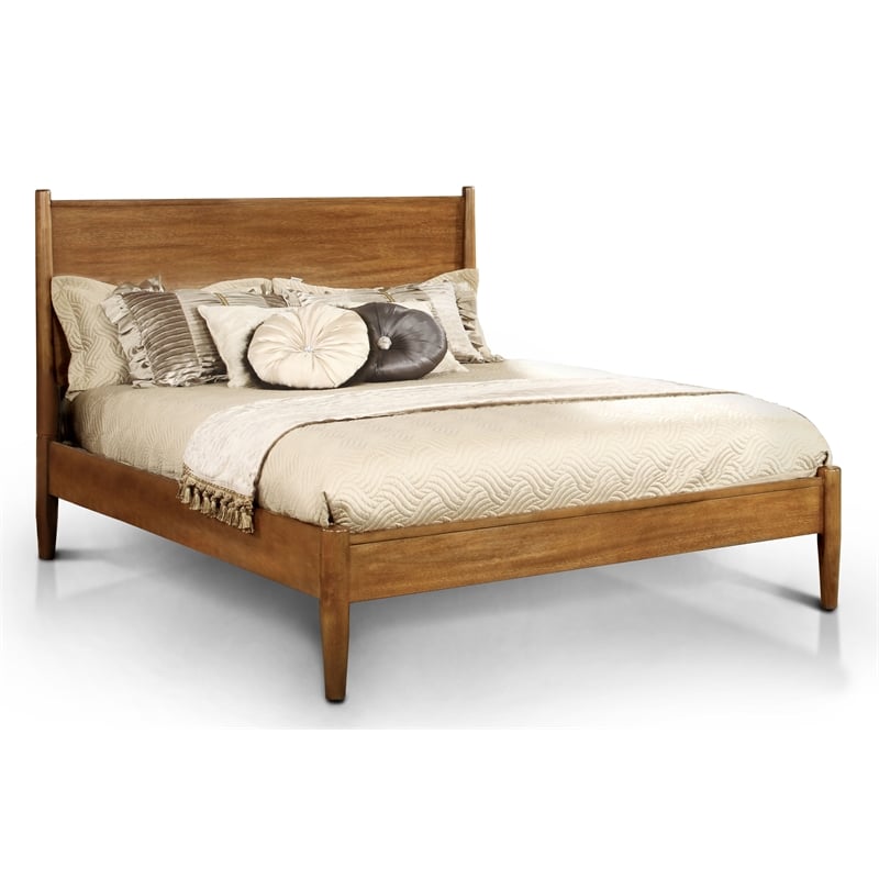 FOA Belkor 3-Piece Oak Solid Wood Bedroom Set - Queen + Nightstand + Chest