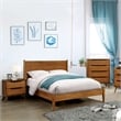 FOA Belkor 3-Piece Oak Solid Wood Bedroom Set - Queen + Nightstand + Chest