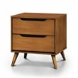 FOA Belkor 3-Piece Oak Solid Wood Bedroom Set - Queen + Nightstand + Chest