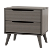 FOA Belkor 4pc Gray Wood Bedroom Set - Cal King+Nightstand+Dresser+Oval Mirror