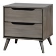 FOA Belkor 4pc Gray Wood Bedroom Set - King+Nightstand+Dresser+Oval Mirror