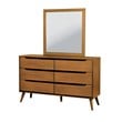 FOA Belkor 4pc Oak Wood Bedroom Set - Cal King+ 1Nightstand + 1Dresser +1Mirror