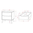 FOA Belkor 4pc Black Wood Bedroom Set - King + 1Nightstand + 1Dresser +1Mirror