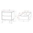 FOA Belkor 4pc Black Wood Bedroom Set - Queen+Nightstand+Dresser+Mirror