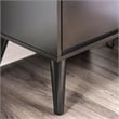 FOA Belkor 4pc Black Wood Bedroom Set - Queen+Nightstand+Dresser+Mirror