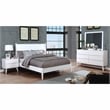 FOA Belkor 4pc White Wood Bedroom Set - Cal King+Nightstand+Dresser+Mirror