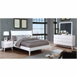 FOA Belkor 4pc White Wood Bedroom Set - Queen+Nightstand+Dresser+Mirror