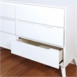 FOA Belkor 4pc White Wood Bedroom Set - Queen+Nightstand+Dresser+Mirror