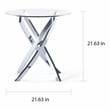 Furniture of America Cheatham Contemporary Glass Top End Table in Chrome