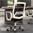 Furniture of America Zeneth Metal Ergonomic Office Chair in Black and White