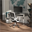 Furniture of America Zeneth Metal Ergonomic Office Chair in Black and White