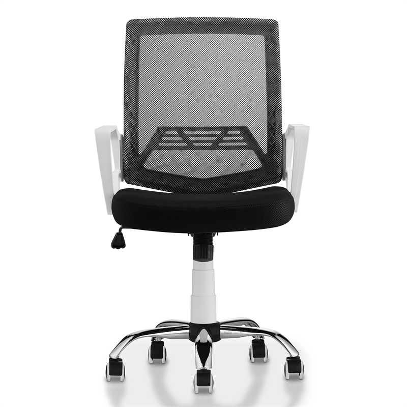 Furniture of America Zeneth Metal Ergonomic Office Chair in Black and White