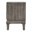 FOA Cartagena 2pc Gray Solid Wood Bedroom Set- Cal King + 1 Nightstand