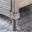FOA Cartagena 2pc Gray Solid Wood Bedroom Set- Cal King + 1 Nightstand