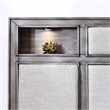 FOA Cartagena 2pc Gray Solid Wood Bedroom Set- Cal King + 1 Nightstand