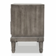 FOA Cartagena 2pc Gray Solid Wood Bedroom Set- Cal King + 1 Nightstand