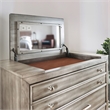 FOA Cartagena 3pc Gray Solid Wood Bedroom Set- Cal King + Nightstand + Chest