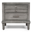 FOA Cartagena 4pc Gray Solid Wood Bedroom Set-Cal King+Nightstand+Dresser+Mirror