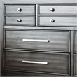 FOA Cartagena 4pc Gray Solid Wood Bedroom Set-Cal King+Nightstand+Dresser+Mirror