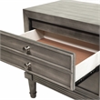 FOA Cartagena 4pc Gray Solid Wood Bedroom Set-Cal King+Nightstand+Dresser+Mirror