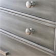 FOA Cartagena 4pc Gray Solid Wood Bedroom Set-Cal King+Nightstand+Dresser+Mirror