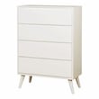 FOA Belkor 3-Piece White Solid Wood Bedroom Set - King + Nightstand + Chest