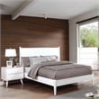 FOA Belkor 3-Piece White Solid Wood Bedroom Set - King + Nightstand + Chest