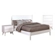 FOA Belkor 3-Piece White Solid Wood Bedroom Set - King + Nightstand + Chest