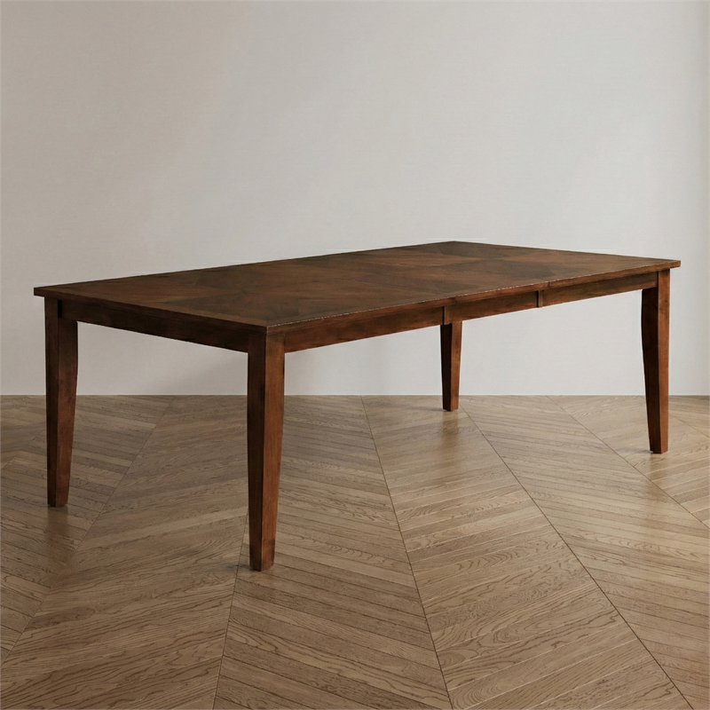 Furniture of America Tristen Wood Extendable Dining Table in Brown Cherry