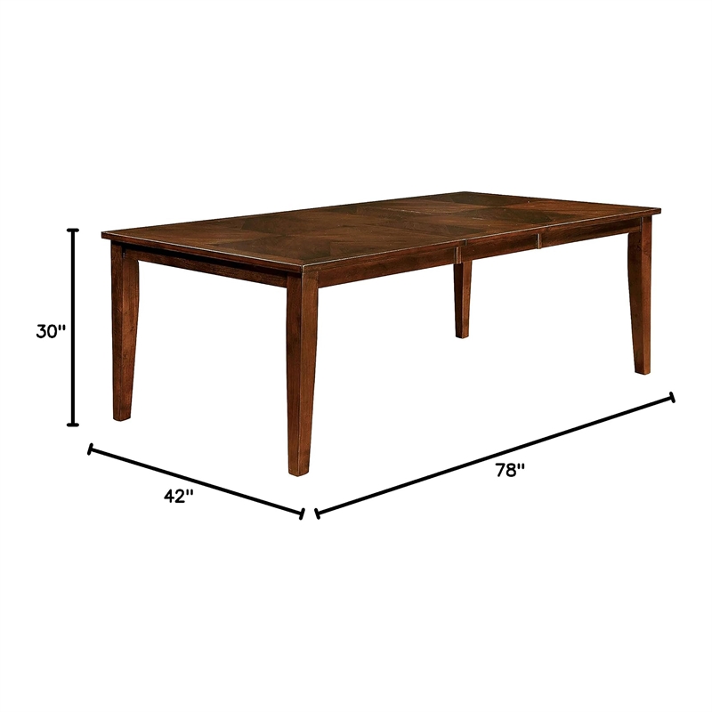 Furniture of America Tristen Wood Extendable Dining Table in Brown Cherry