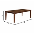 Furniture of America Tristen Wood Extendable Dining Table in Brown Cherry