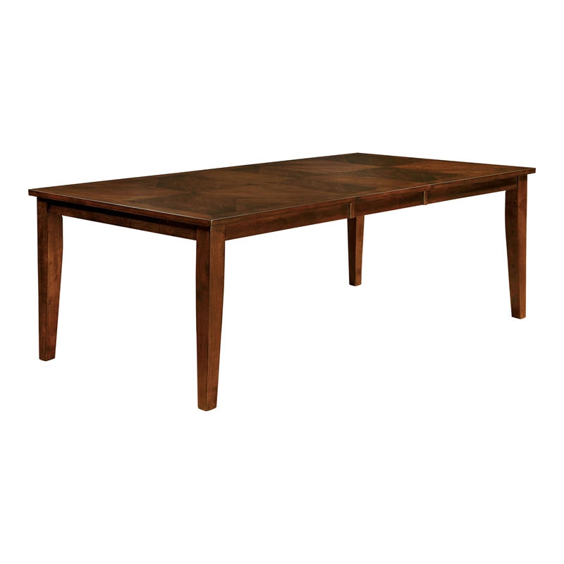 Furniture of America Tristen Wood Extendable Dining Table in Brown Cherry
