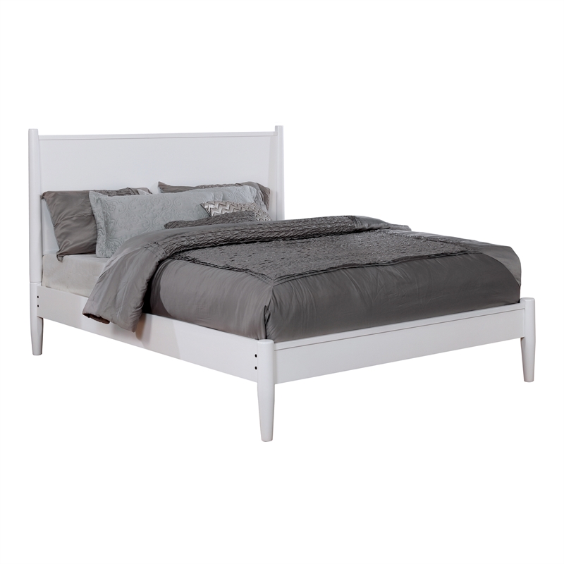 FOA Belkor 3-Piece White Solid Wood Bedroom Set - Queen + Nightstand + Chest