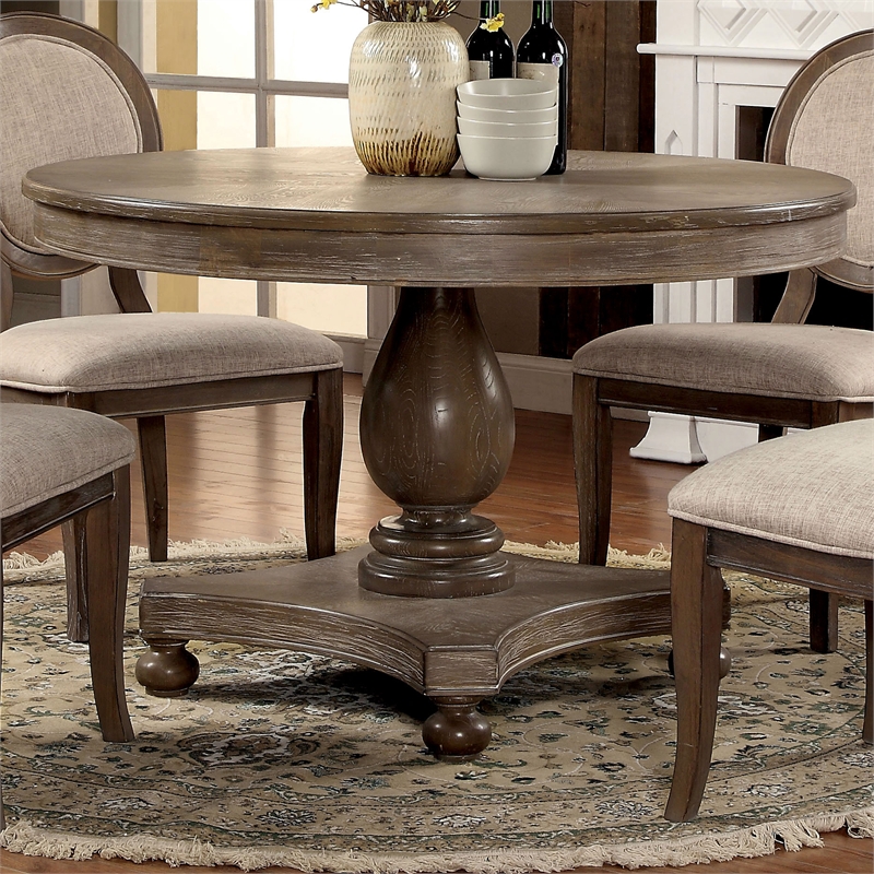 Round Dining Table In Rustic Oak, 48 Round Kitchen Table And Chairs