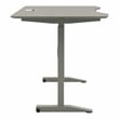 Furniture of America Glenda Metal Adjustable Long Standing Desk in Gray