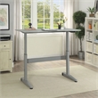Furniture of America Glenda Metal Adjustable Long Standing Desk in Gray