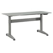 Furniture of America Glenda Metal Adjustable Long Standing Desk in Gray