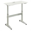 Furniture of America Glenda Metal Adjustable Long Standing Desk in White