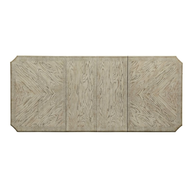 Furniture of America Gaines Wood Dining Table with Leaf in Antique White