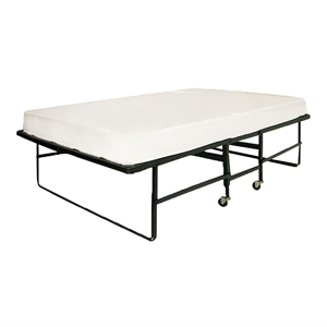 Furniture of America Gouda Black Metal 48-Inch Rollaway Bed Frame with Mattress