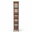 Furniture of America Davis 2-Piece Antique Oak Wood Shelf and End Table Set