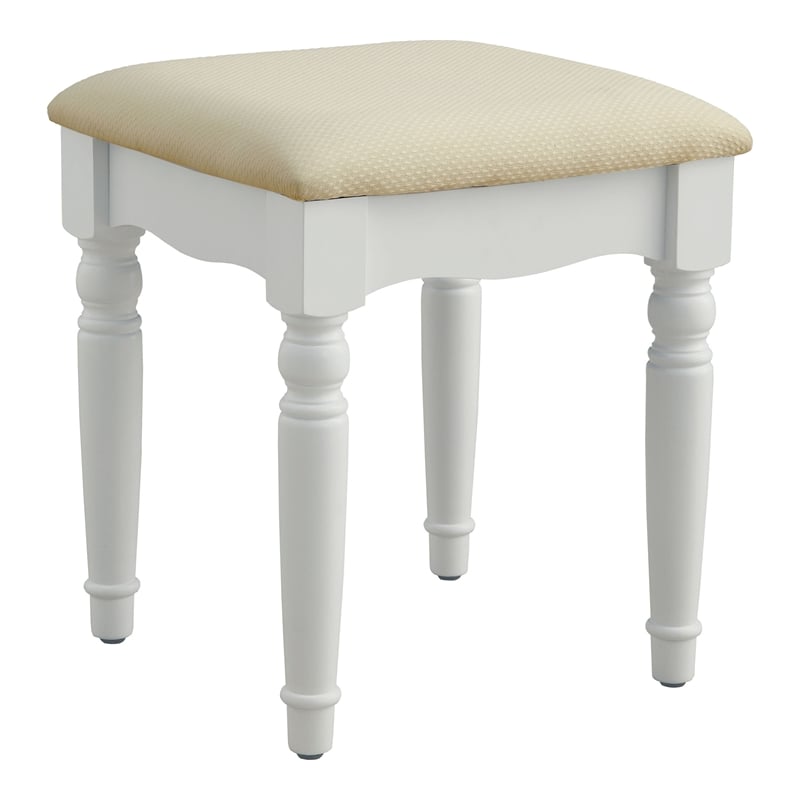 Furniture of America Tamarah Wood 3-Piece Bedroom Vanity Set in White