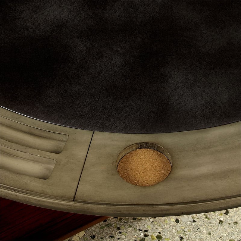Furniture of America Bellamy Wood Round Multi-Purpose Gaming Table in Gray