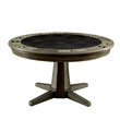 Furniture of America Bellamy Wood Round Multi-Purpose Gaming Table in Gray