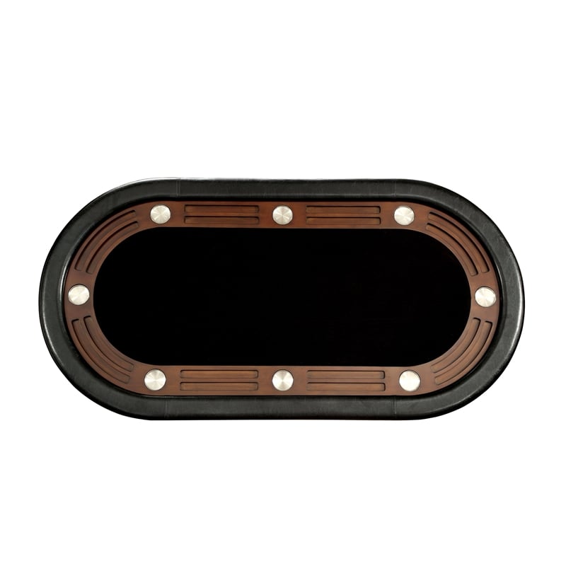 Furniture of America Enschede Solid Wood Gaming Table in Brown Cherry