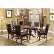 Furniture of America Enschede Solid Wood Gaming Table in Brown Cherry