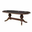 Furniture of America Enschede Solid Wood Gaming Table in Brown Cherry