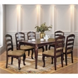 Furniture of America Pienne Transitional 7-Piece Wood Dining Set in Dark Walnut