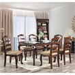 Furniture of America Pienne Transitional 7-Piece Wood Dining Set in Dark Walnut