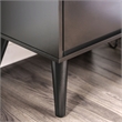 FOA Belkor 2-Piece Black Solid Wood Bedroom Set - Queen + Nightstand